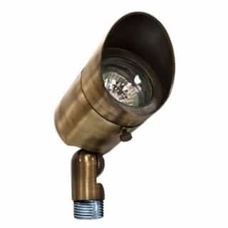 Dabmar Brass Directional Spot Light w/ Hood w/o Bulb, Bi-Pin Base, 12V, ABS
