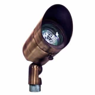 3W LED Brass Directional Spot Light w/ Hood, MR16, 12V, 6500K, ABZ