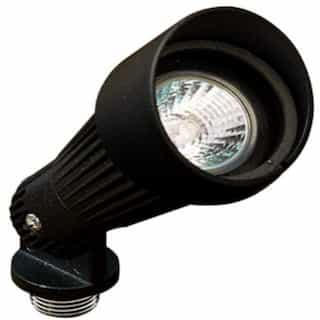 Dabmar 3W LED Directional Spot Light w/ Hood, MR16, Bi-Pin Base, 12V, 2700K, Black