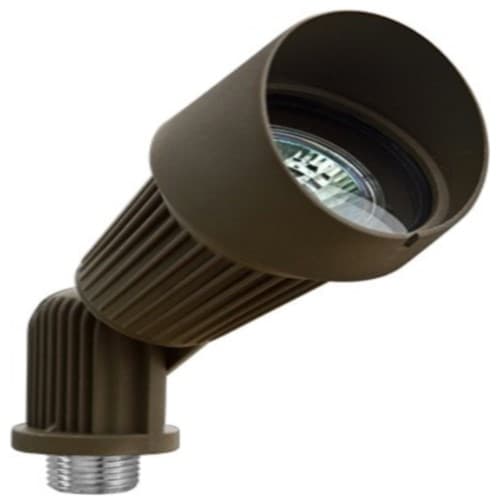 3W LED Directional Spot Light w/Hood, Mini, MR16 Bulb, Bronze 