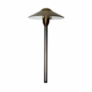 Brass Cone Top Path & Walkway Light w/o Bulb, Bi-Pin Base, 12V, ABZ