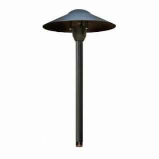 Aluminum Cone Top Path & Walkway Light w/o Bulb, Bi-Pin Base, Black