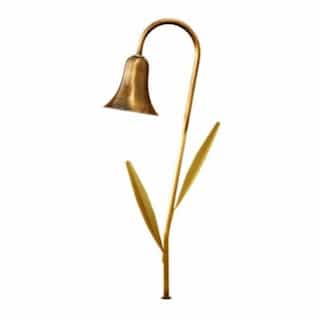 Dabmar Horn Top Open Lamp Path & Walkway Light w/ Leaf w/o Bulb, 12V, ABS