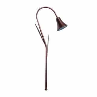 Dabmar Horn Top Open Lamp Path & Walkway Light w/ Leaf w/o Bulb, 12V, ABZ