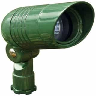 3W LED Directional Hooded Spot Light, MR16, Bi-Pin Base, 12V, 2700K, Green