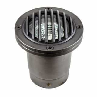 3W LED Brass In-Ground Well Light w/ Grill, MR16, 12V, 2700K, WBS