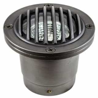 3W LED In-Ground Well Light w/Grill, MR16, Weathered Brass