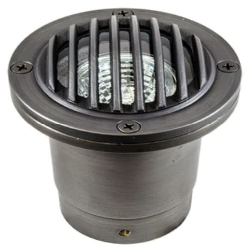7W LED In-Ground Well Light, MR16, Weathered Brass