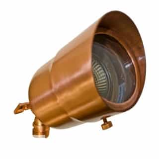 Dabmar Directional Spot Light w/ Adj Knuckle & Shield w/o Bulb, 12V, Copper