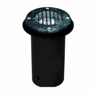 2.5-in In-Ground Well Light w/ Grill w/o Bulb, 12V, Verde Green