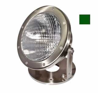 16W LED Underwater Light w/ Green Bulb, PAR56, 12V, Stainless Steel