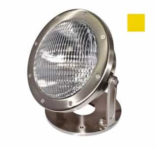 16W LED Underwater Light w/ Yellow Bulb, PAR56, 12V, Stainless Steel