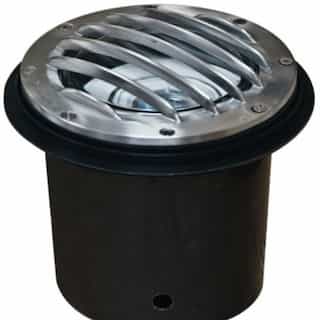 3W Adjustable LED In-Ground Well Light w/Grill, Stainless Steel