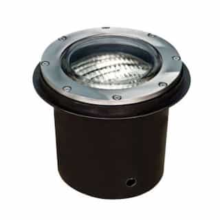 Dabmar 4W LED 4.8-in Round Adj In-Ground Well Light, PAR36, 3000K, SS 304