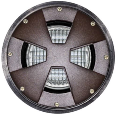 9W Drive Over LED Well Light, Adjustable, PAR36, Bronze