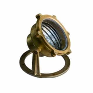 Pond & Fountain Underwater Light w/o Bulb, Screw Base, 12V, Brass