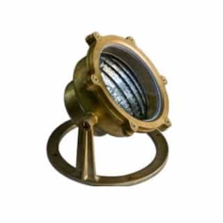 4W LED Pond & Fountain Underwater Light, PAR36, 12V, 3000K, Brass