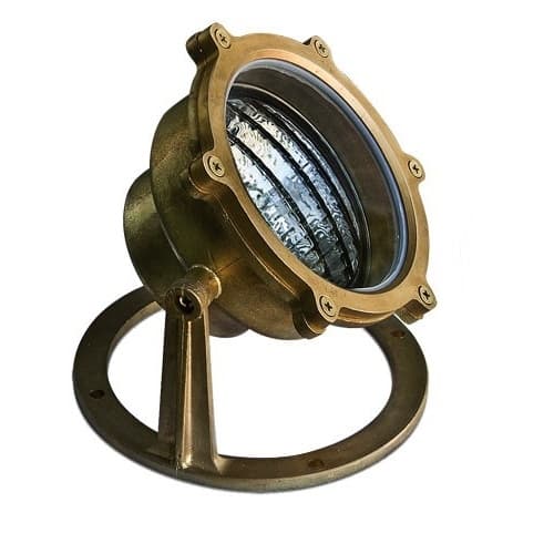 Dabmar 4W LED Underwater Light, PAR36, 12V, 3000K, Brass