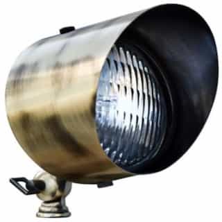 Dabmar 4W Directional LED Flood Light w/ Hood, Antique Brass