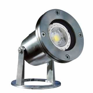 7W LED Underwater Light, MR16, 12V, 2700K, Stainless Steel
