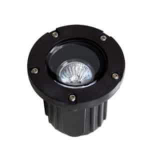 4W LED PBT Adjustable In-Ground Well Light, MR16, RGBW Lamp, Black