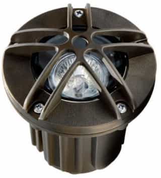 Dabmar 3W Adjustable LED Well Light w/ Star Grill, In-Ground, Bronze
