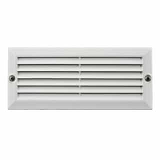 5W LED Recessed Louvered Down Step & Wall Fixture, 12V, 6400K, White