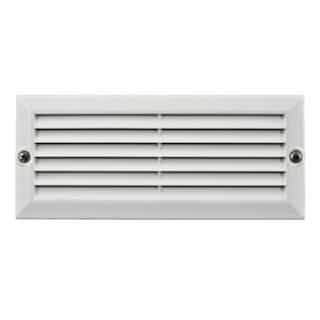 Recessed Louvered Down Step & Wall Fixture w/o Bulb, 12V, White