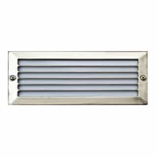5W LED Recessed Louvered Step & Wall Light, 12V, 6400K, SS 304