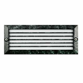 5W LED Recessed Louvered Step & Wall Light, 12V, 6400K, Verde Green