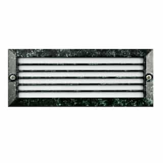 5W LED Recessed Louvered Step & Wall Light, 12V, 3000K, Verde Green