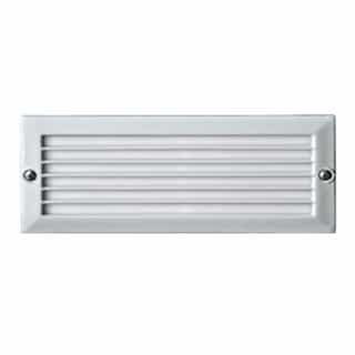 5W LED Recessed Louvered Step & Wall Fixture, 12V, 3000K, White