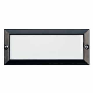 Recessed Open Face Step & Wall Fixture w/o Bulb, 12V, Black