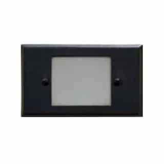 3-in Recessed Open Face Step & Wall Light w/o Bulb, 12V, Black