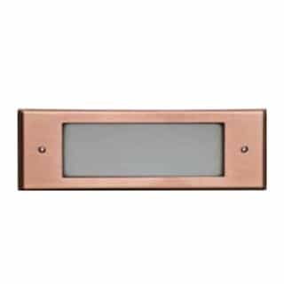 6-in Recessed Open Face Step Light w/o Bulb, Bayonet, 12V, Copper