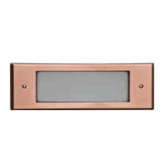 6W 6-in LED Recessed Open Face Step Light, Bayonet, 12V, 3000K, Copper