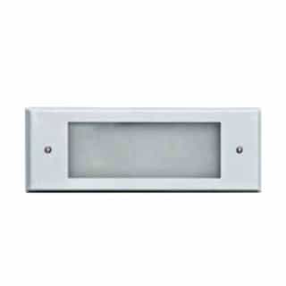 Dabmar 6-in Recessed Open Face Step & Wall Light w/o Bulb, Bayonet, 12V, WH