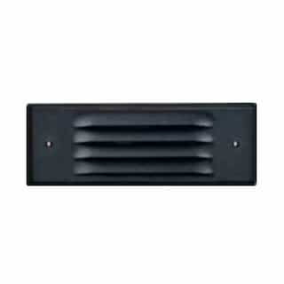 Dabmar 6W 6-in LED Recessed Louvered Step & Wall Light, 12V, 3000K, Black
