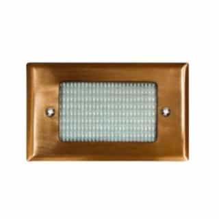 3W LED Recessed Open Face Step Light, Prismatic Lens, Amber Lamp, CP