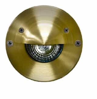 Dabmar 3W LED In-Ground Well Light w/ Eyelid, 12V, 2700K, Brass