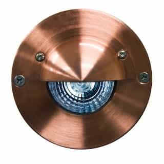 Dabmar 3W LED In-Ground Well Light w/ Eyelid, 12V, 2700K, Copper