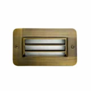 2.5W LED Brass Recessed Louvered Step & Wall Light, 12V, 3000K, WBS