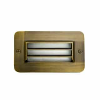 2.5W LED Brass Recessed Louvered Step & Wall Light, 12V, 6400K, WBS