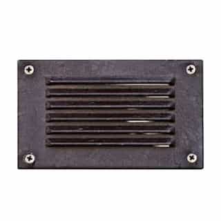 2.5W LED Recessed Louvered Down Step & Wall Light, 6400K, 12V, Bronze