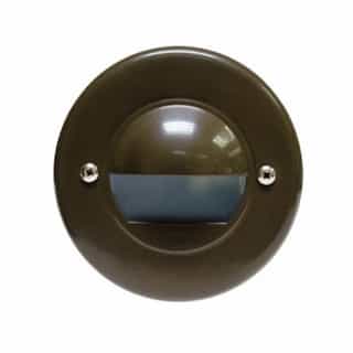 Round Recessed Eyelid Step & Wall Light w/o Bulb, 12V, Bronze