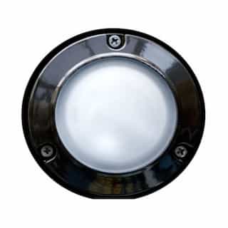 37.5W LED Round Open Face Surface Mount Step Light, 12V, 6400K, Black