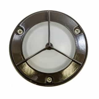 37.5W LED Round Open Peace Face Step & Wall Light, 12V, 3000K, Bronze