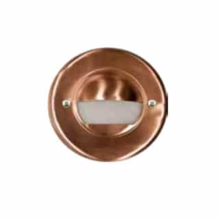 3W LED Eyeball Recessed Brick, Step & Wall Light, 6400K, Copper