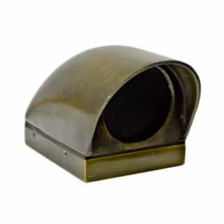Brass Bullet Brick, Step, Wall & Deck Light w/o Bulb, Antique Brass