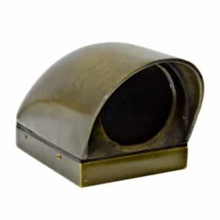 Brass Bullet Brick, Step, Wall & Deck Light w/o Bulb, Antique Bronze